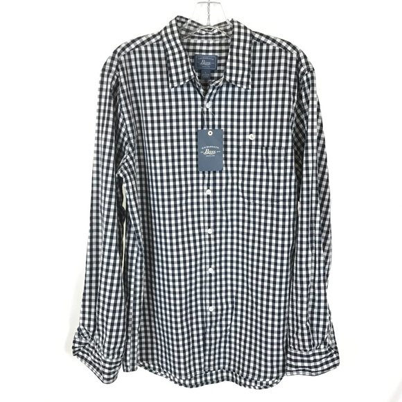 NWT Mens Size Large GH Bass Check Pattern Shirt - Picture 1 of 2